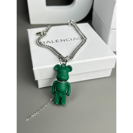 Balenciaga's super beautiful letter chain metal necklace, temperament matching, rough design chain, metal letter B and little bear