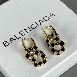 Balenciaga metal letters ~ B logo pendant earrings of Balenciaga