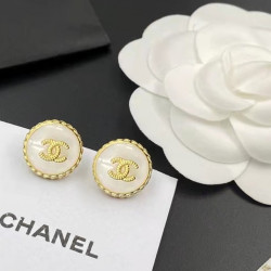 Chanel peas moonlight stone letters new earrings earrings logo word printed brass