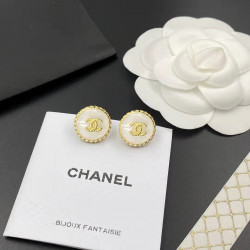 Chanel peas moonlight stone letters new earrings earrings logo word printed brass