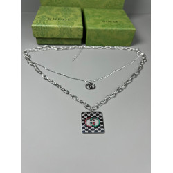 Gucci double g red and green stripe necklace is a theme linked with ready-made clothes and bag series 00351