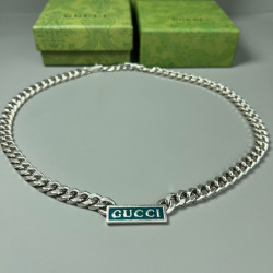classic Gucci necklace is made of blue-green enamel 00355