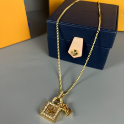 LV necklace, LV Louis Vuitton Lock Necklace