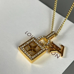 LV necklace, LV Louis Vuitton Lock Necklace