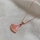 Bulgari Valentine's Day Limited Edition Natural pink stone skirt Necklace Pink super special!