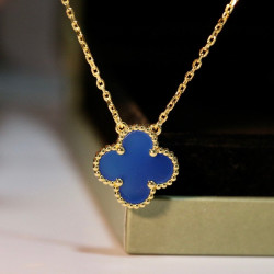 High quality sterling silver VCA Vanke Yabao clover Single Flower Necklace
