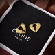 Celine Earrings preclous new simple fashion earrings brass plated 18K gold design unique avant-garde beauty essential!