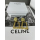 Celine earrings, geometric figures, brass carving patterns, simple with a little exaggeration, super fashionable
