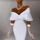 2022 Summer Women Loose Floral Print V-neck Off the Shoulder Elegant Dress for Women 2022 Summer Evening Party Bodycon Dress With A Belt Black White Dresses