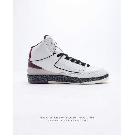 OFF-White X Air Jordan 2 Low White And Varsity Red-2342005