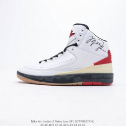 OFF-White X Air Jordan 2 Low White And Varsity Red-2342006