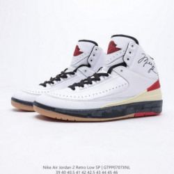 OFF-White X Air Jordan 2 Low White And Varsity Red-2342006