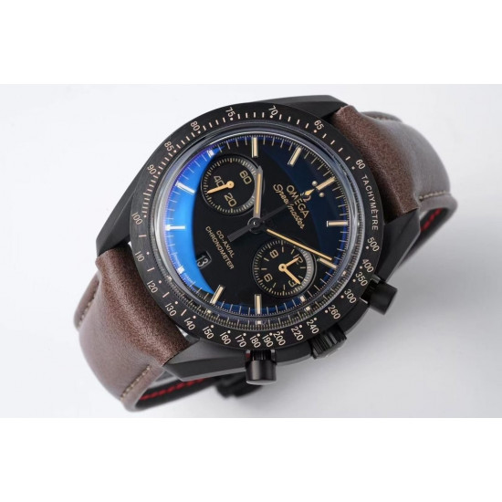 Omega Super Series month's dark side ob2 running second timing mechanical men's watch is equipped with a 9300 automatic movement with stable performance