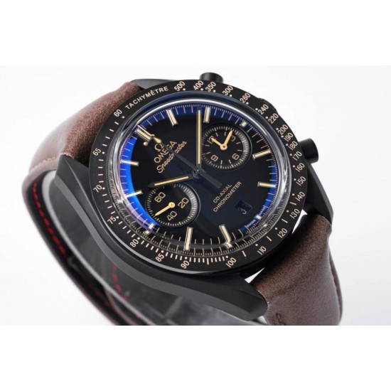 Omega Super Series month's dark side ob2 running second timing mechanical men's watch is equipped with a 9300 automatic movement with stable performance