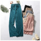 Summer Wide Leg Pants For Women Casual Elastic High Waist 2022 New Fashion Loose Long Pants Pleated Pant Trousers Femme