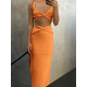 Two Piece Set Women Summer Ankle-Length Skirts Women Crop Top Sexy Party Outfit Elegant Solid Hollow Out Skirts Sets